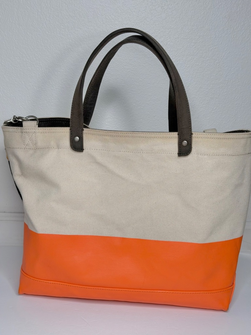 Kate Spade Jack Spade Industrial Canvas Coal Bag Travel weekender Tote Zip - Picture 4 of 16